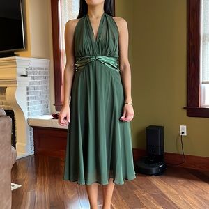 Green midi dress worn couple of times like noon
